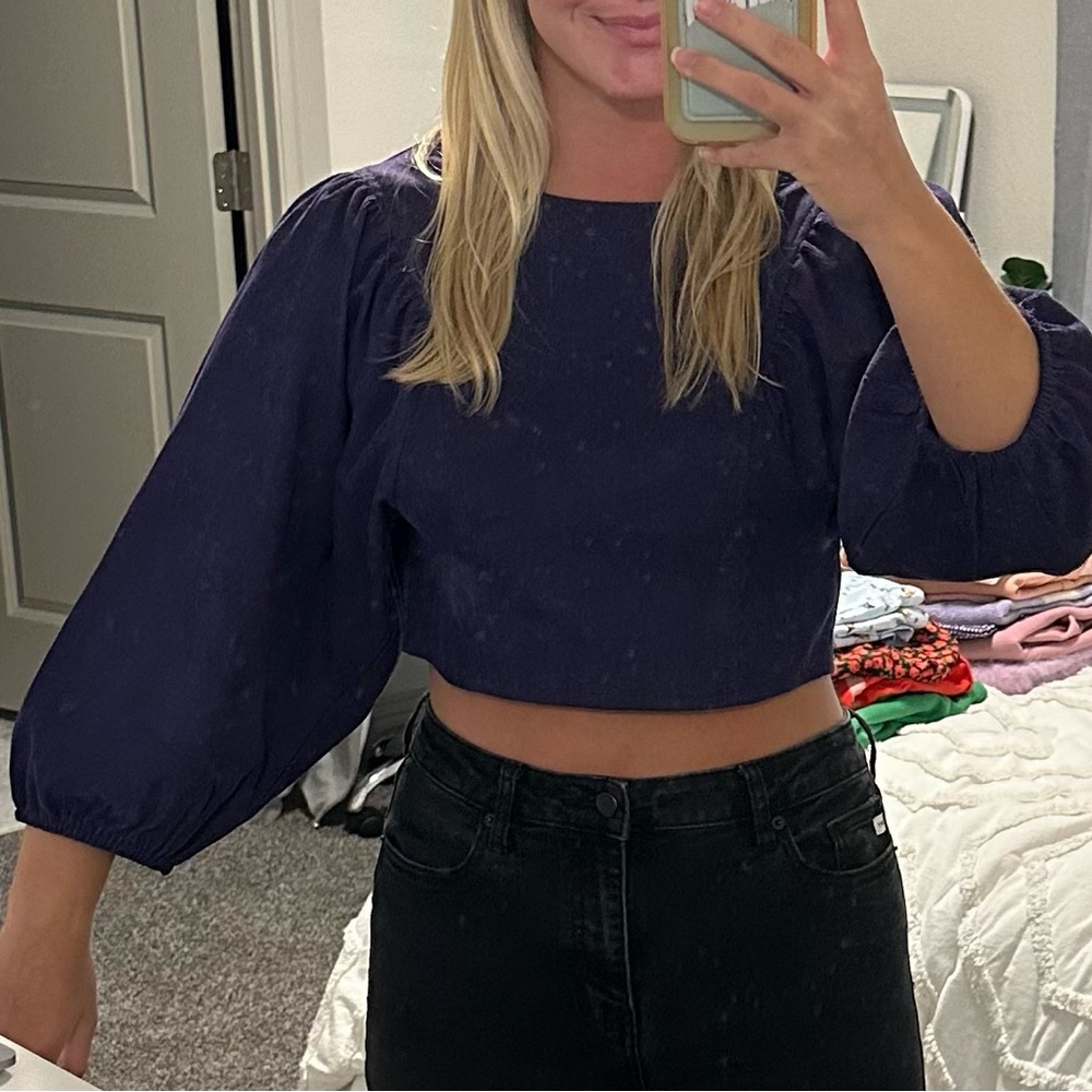 GLAM dark purple long sleeve - WORN ONCE